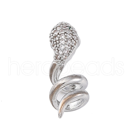 Brass Micro Pave Cubic Zirconia Pendants KK-P289-09P-1