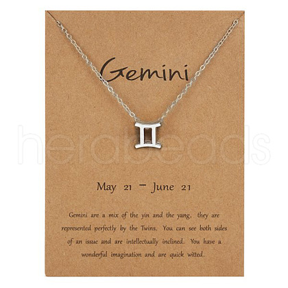 Alloy Constellation Pendant Necklaces WG6F1B2-17-1