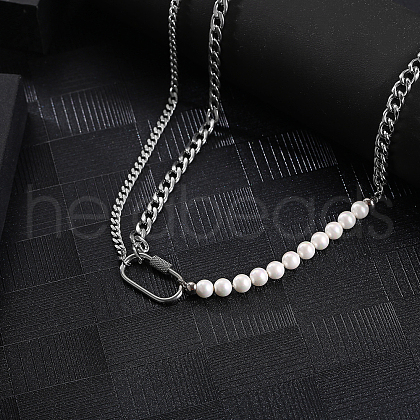 Imitation Pearl Bead Necklaces SQ4668-1