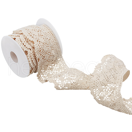 FINGERINSPIRE 5 Yards Cotton Flower Lace Ribbon OCOR-FG0002-54-1
