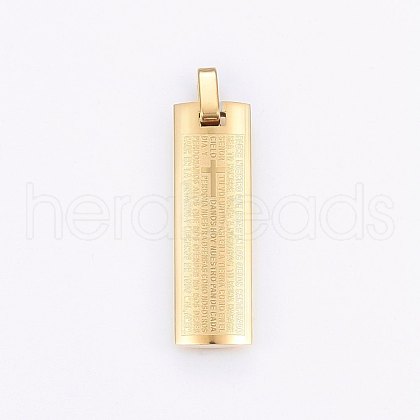 304 Stainless Steel Pendants STAS-O103-25A-1