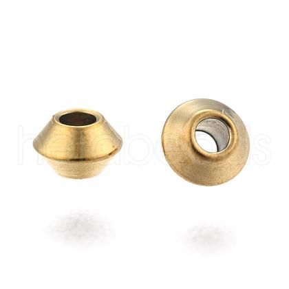 Flat Round Ion Plating(IP) 304 Stainless Steel Spacer Beads STAS-M237-01-1