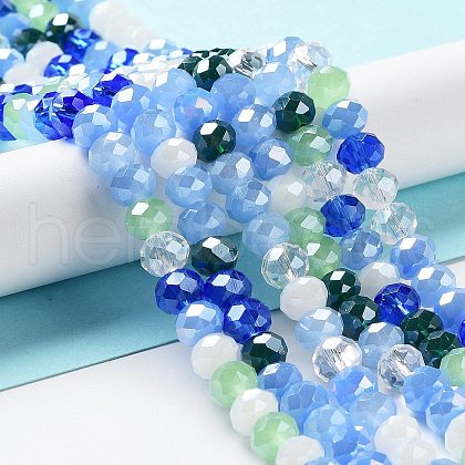 Glass Beads Strands EGLA-A034-M8mm-09-1