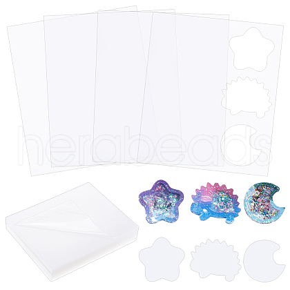 Rectangle Plastic Thin Film DIY-WH0259-56-1