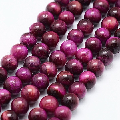 Natural Tiger Eye Beads Strands G-F561-8mm-B04-1