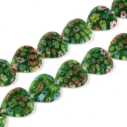 Handmade Millefiori Glass Beads Strands LAMP-T021-29E-1