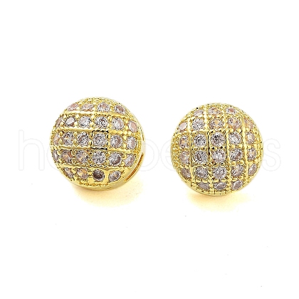 Rack Plating Brass Clear Cubic Zirconia Pendants KK-S379-03G-1