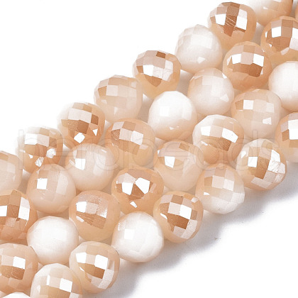 Transparent Glass Beads Strands GLAA-Q090-002-1