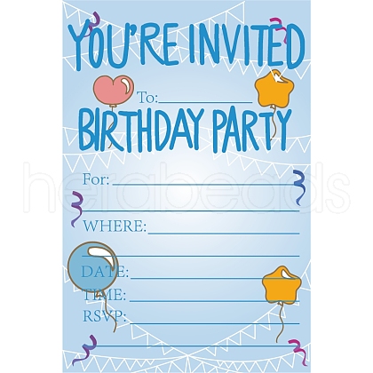 Invitation Cards DIY-WH0208-001-1