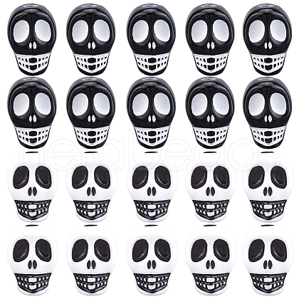 SUNNYCLUE 160Pcs 2 Colors Opaque Acrylic Beads MACR-SC0001-65-1