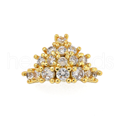 Rack Plating Brass Micro Pave Clear Cubic Zirconia Peg Bails KK-F876-24G-02-1