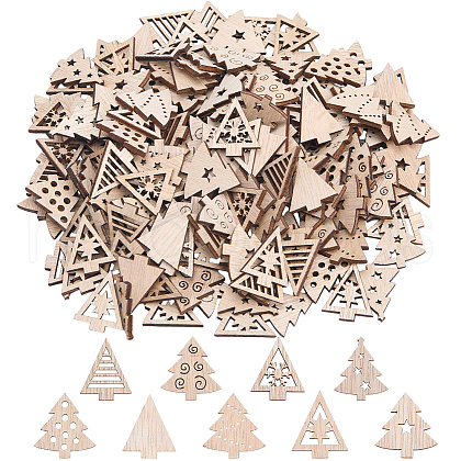 SUNNYCLUE 4Sets Wood Pendant Decorations WOOD-SC0001-90A-1