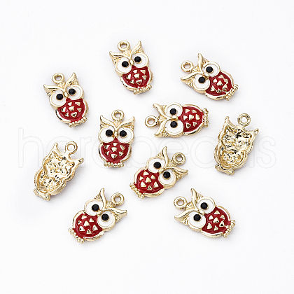 10Pcs Alloy Enamel Pendants ENAM-YW0004-58B-1