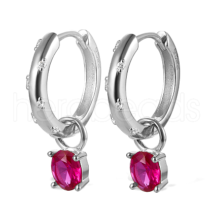 S925 Sterling Silver Flat Round Hoop Earrings NE2810-8-1