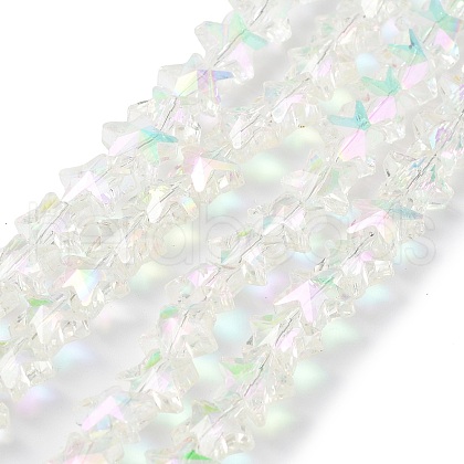 Electroplate Transparent Glass Beads EGLA-Z003-HR01-1