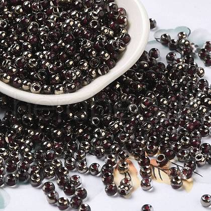 Transparent Inside Colours Glass Seed Beads SEED-H002-A-C224-1