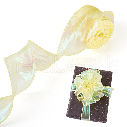 10 Yards Polyester Iridescent Ribbon OCOR-TAC0017-04A-1