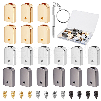 DICOSMETIC 36 Sets 3 Color Alloy Cord Ends FIND-DC0004-64-1
