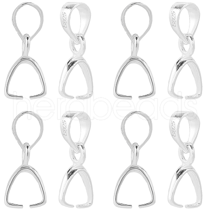SUNNYCLUE 6Pcs 925 Sterling Silver Pendants Bails STER-SC0001-31-1
