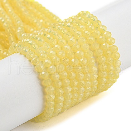 Baking Painted Transparent Glass Beads Strands DGLA-A034-J3mm-B07-1