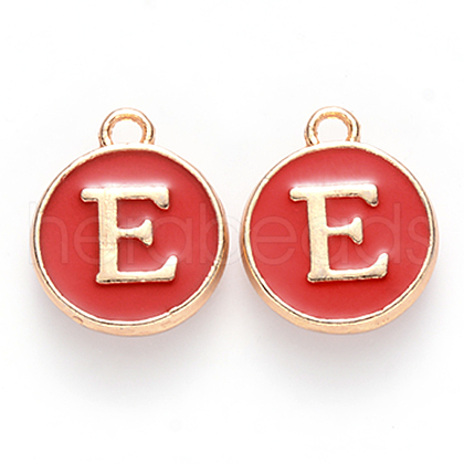 Golden Plated Alloy Enamel Charms ENAM-S118-03E-1