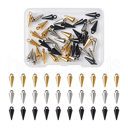 Spritewelry 48Pcs 3 Colors 304 Stainless Steel Charms STAS-SW0001-02-1