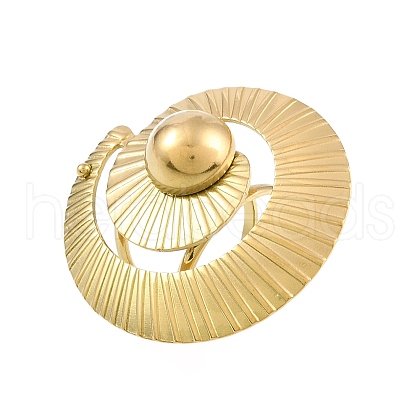 304 Stainless Steel Open Cuff Rings for Women RJEW-S410-01G-06-1