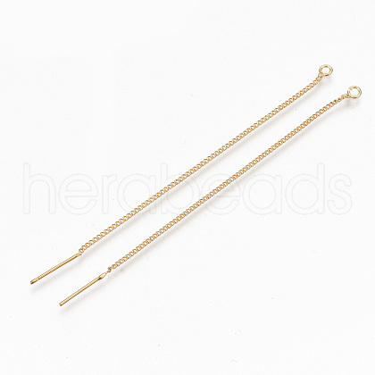 Brass Stud Earring Findings KK-R117-063-NF-1