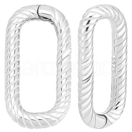 Beebeecraft 2Pcs 925 Sterling Silver Spring Gate Rings STER-BBC0007-40-1