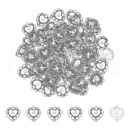 UNICRAFTALE 80Pcs Tibetan Style Alloy Pendants TIBE-UN0015-95-1