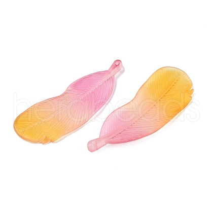 Two Tone Frosted Acrylic Pendants FACR-T007-02J-1
