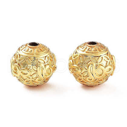 Rack Plating Brass Beads KK-S377-06G-1