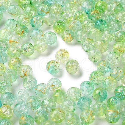 Transparent Crackle Acrylic Beads DACR-D300-01E-8mm-1