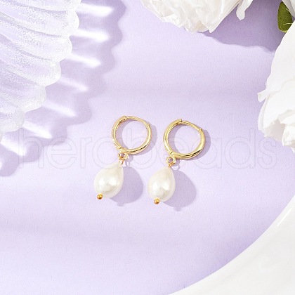 Teardrop Brass Hoop Earrings EJEW-JE06461-03-1