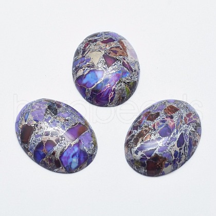 Natural Regalite/Imperial Jasper/Sea Sediment Jasper Cabochons G-E464-46A-07-1