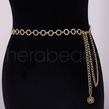 Ring Alloy with Crystal Rhinestone Link Chain Waist Beads FS-WG46C0E-03-1