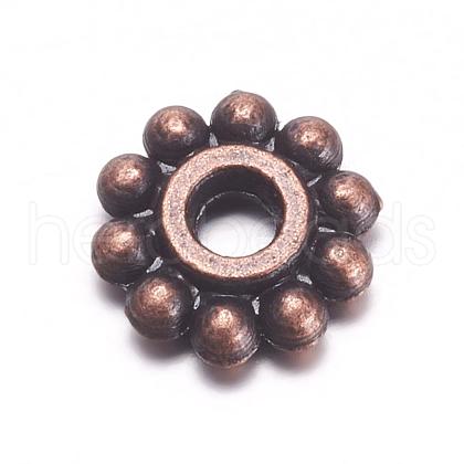 Gear Tibetan Style Alloy Spacer Beads RAB145-NF-1