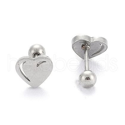 201 Stainless Steel Barbell Cartilage Earrings EJEW-R147-38-1