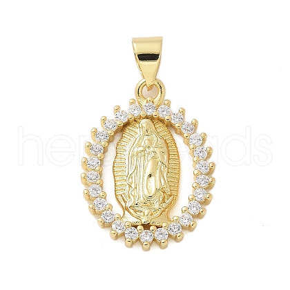 Brass Micro Pave Cubic Zirconia Pendants KK-P293-27G-01-1