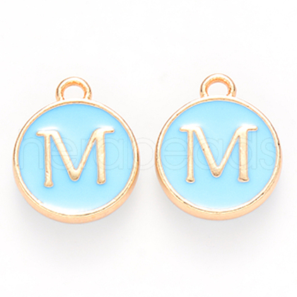 Golden Plated Alloy Enamel Charms ENAM-S118-04M-1