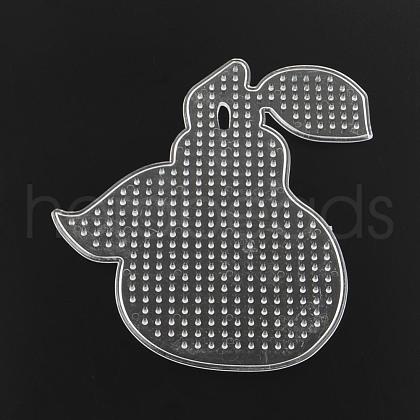 Pear ABC Plastic Pegboards used for 5x5mm DIY Fuse Beads X-DIY-Q009-33-1