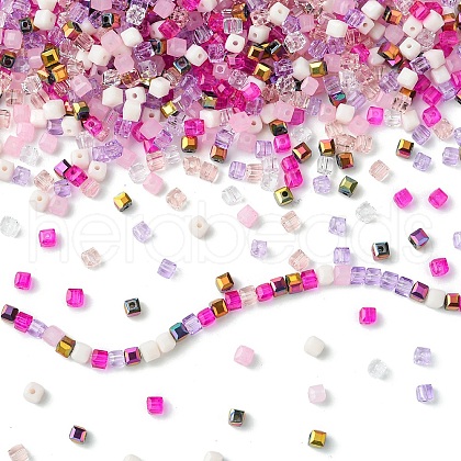 500Pcs Cube Glass Beads GLAA-YWC0005-01E-1