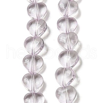 Baking Paint Transparent Glass Beads Strands DGLA-A08-T8mm-KD06-1