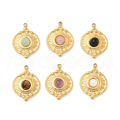 Natural Mixed Gemstone Pendants STAS-F312-15G-1