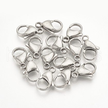 Tarnish Resistant 304 Stainless Steel Lobster Claw Clasps X-STAS-T029-11-1