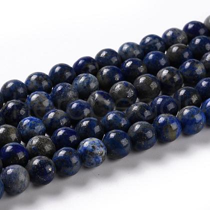 Natural Lapis Lazuli Beads Strands G-A163-07-8mm-1