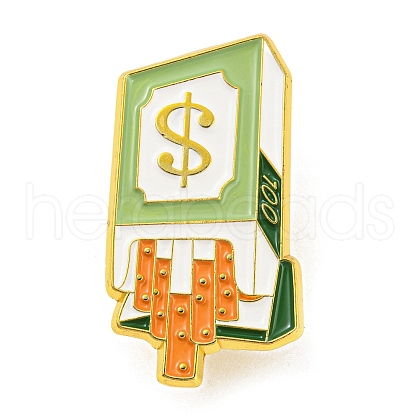 Cigarette Case & Dollar Enamel Pins JEWB-F026-07-1