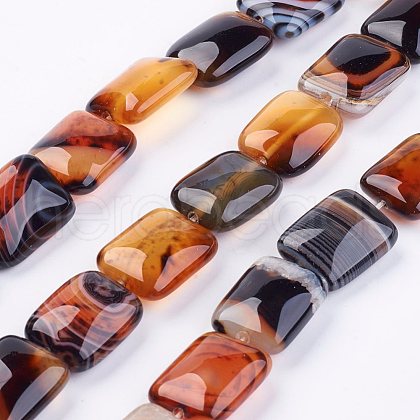 Natural Agate Beads Strands G-F442-04-1