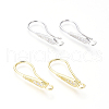 Brass Micro Pave Cubic Zirconia Earring Hooks KK-G374-13-1