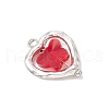 7Pcs Alloy and Glass Pendants PALLOY-JF03366-03-4